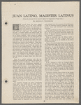"Juan Latino, Magister Latinus"