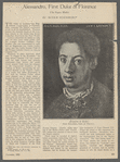"Alessandro, First Duke of Florence"