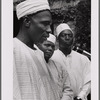 Nigerian Prime Minister Abubakar Tafawa Balewa with two unidentified men at Northwestern University
