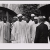 Nigerian Prime Minister Abubakar Tafawa Balewa greeting faculty at Northwestern University