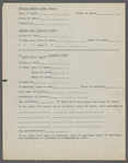 Lyons, William Henry -- Questionnaire re Genealogy