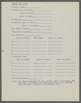 Lyons, William Henry -- Questionnaire re Genealogy