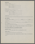 Lyons, William Henry -- Questionnaire re Genealogy