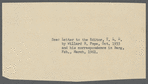 Reference to a letter by Willard Bissell Pope and Pope's correspondence in Berg