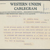 Cable to The Hogarth Press, London, Jul. 25, 1929
