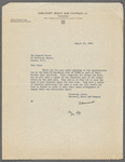Typed letter to The Hogarth Press, London, Aug. 18, 1933