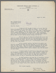 Typed letter to Virginia Woolf, London, Aug. 21, 1933