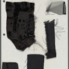 Costume sketch [photocopy] and swatches for the stage production Sweet Charity