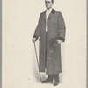 Portrait of William Gillette in Sherlock Holmes, with a handbill for the production mounted on verso