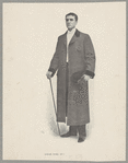 Portrait of William Gillette in Sherlock Holmes, with a handbill for the production mounted on verso
