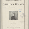 Portrait of William Gillette in Sherlock Holmes, with a handbill for the production mounted on verso