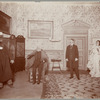 William Gillette, Bruce McRae, and Judith Berolde in Act IV of Sherlock Holmes