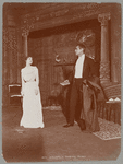 Katherine Florence and William Gillette in Act I of Sherlock Holmes