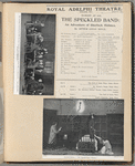 Excerpts from a program for The Speckled Band at London's Royal Adelphi Theatre