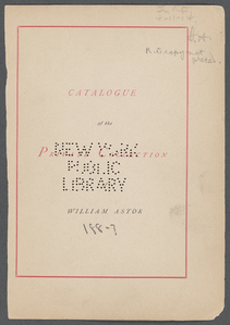 Catalogue of the private collection [of paintings] of W. Astor