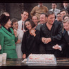 Party thrown by cast for Elizabeth Taylor's birthday during rehearsals for Hamlet with Richard Burton