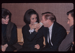 Party thrown by cast for Elizabeth Taylor's birthday during rehearsals for Hamlet with Richard Burton