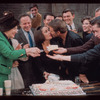 Party thrown by cast for Elizabeth Taylor's birthday during rehearsals for Hamlet with Richard Burton