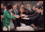 Party thrown by cast for Elizabeth Taylor's birthday during rehearsals for Hamlet with Richard Burton
