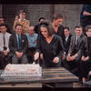 Party thrown by cast for Elizabeth Taylor's birthday during rehearsals for Hamlet with Richard Burton