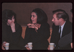 Party thrown by cast for Elizabeth Taylor's birthday during rehearsals for Hamlet with Richard Burton