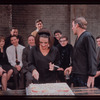 Party thrown by cast for Elizabeth Taylor's birthday during rehearsals for Hamlet with Richard Burton