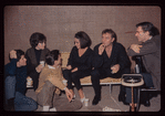 Party thrown by cast for Elizabeth Taylor's birthday during rehearsals for Hamlet with Richard Burton