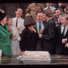 Party thrown by cast for Elizabeth Taylor's birthday during rehearsals for Hamlet with Richard Burton
