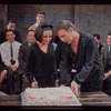 Party thrown by cast for Elizabeth Taylor's birthday during rehearsals for Hamlet with Richard Burton