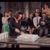 Party thrown by cast for Elizabeth Taylor's birthday during rehearsals for Hamlet with Richard Burton