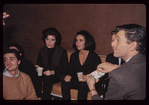 Party thrown by cast for Elizabeth Taylor's birthday during rehearsals for Hamlet with Richard Burton
