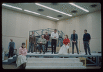 Party thrown by cast for Elizabeth Taylor's birthday during rehearsals for Hamlet with Richard Burton