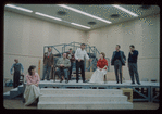 Party thrown by cast for Elizabeth Taylor's birthday during rehearsals for Hamlet with Richard Burton