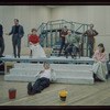 Party thrown by cast for Elizabeth Taylor's birthday during rehearsals for Hamlet with Richard Burton