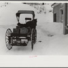 Woodstock, Vermont. Old-fashioned country peddler who goes from door to door selling hardware and groceries