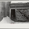 Woodshed on Putney Homestead farm near Woodstock, Vermont