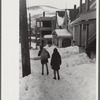 Children of paper mill workers bringing home groceries in Berlin, New Hampshire, largely inhabited by French Canadians and Scandinavians