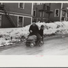 Berlin, New Hampshire. Children of paper mill workers bringing home groceries. The town is largely inhabited by French Canadians and Scandinavians