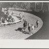 Entry in Shelby County Horse Show and Fair receiving winning ribbon. Shelbyville, Kentucky