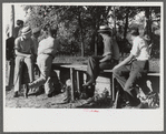 "Ball-throwing game" on the grounds of St. Thomas Church at a benefit picnic supper. Near Bardstown, Kentucky