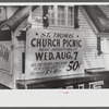 Poster advertising church picnic near Bardstown, Kentucky