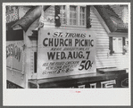 Poster advertising church picnic near Bardstown, Kentucky