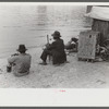 Fishing on Ohio River front in Louisville, Kentucky