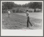 Pitching horseshoes at American Legion fish fry, Oldham County, Post 39, near Louisville, Kentucky
