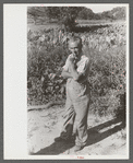 Farmer at annual memorial meeting up Frozen Creek, Breathitt County, Kentucky