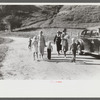 Friends of the deceased going home after a memorial meeting. Up Frozen Creek, near Jackson, Breathitt County, Kentucky. See general caption no. 1
