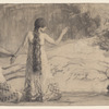 Lubov Tchernicheva (center) and Vaslav Nijinsky Vaslav (right) in L'Après-Midi d'un Faune