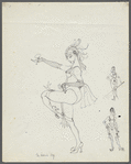 Costume sketch for the character The Girl ("The General's Pony") in the stage production The Balcony