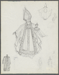 Costume sketch for the character The Bishop in the stage production The Balcony