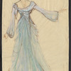 Costume design [Marguerite Gautier, blue gown] for the stage production Camino Real